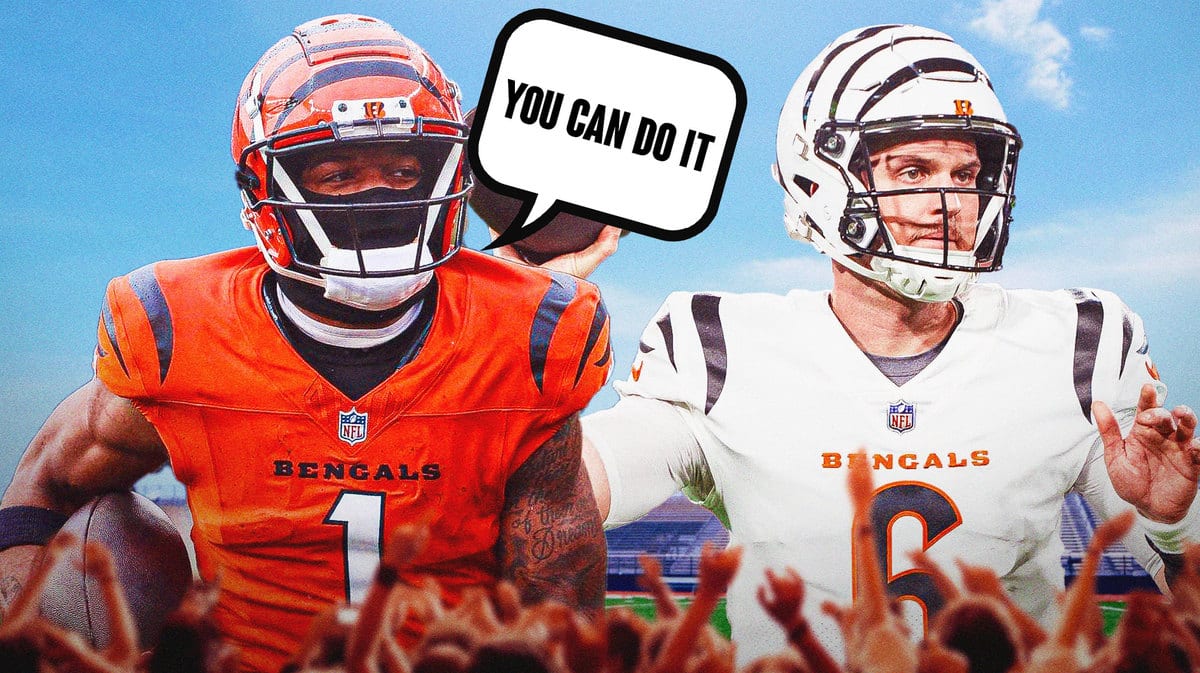 Jake Browning, Ja’Marr Chase saying “you can do it”
