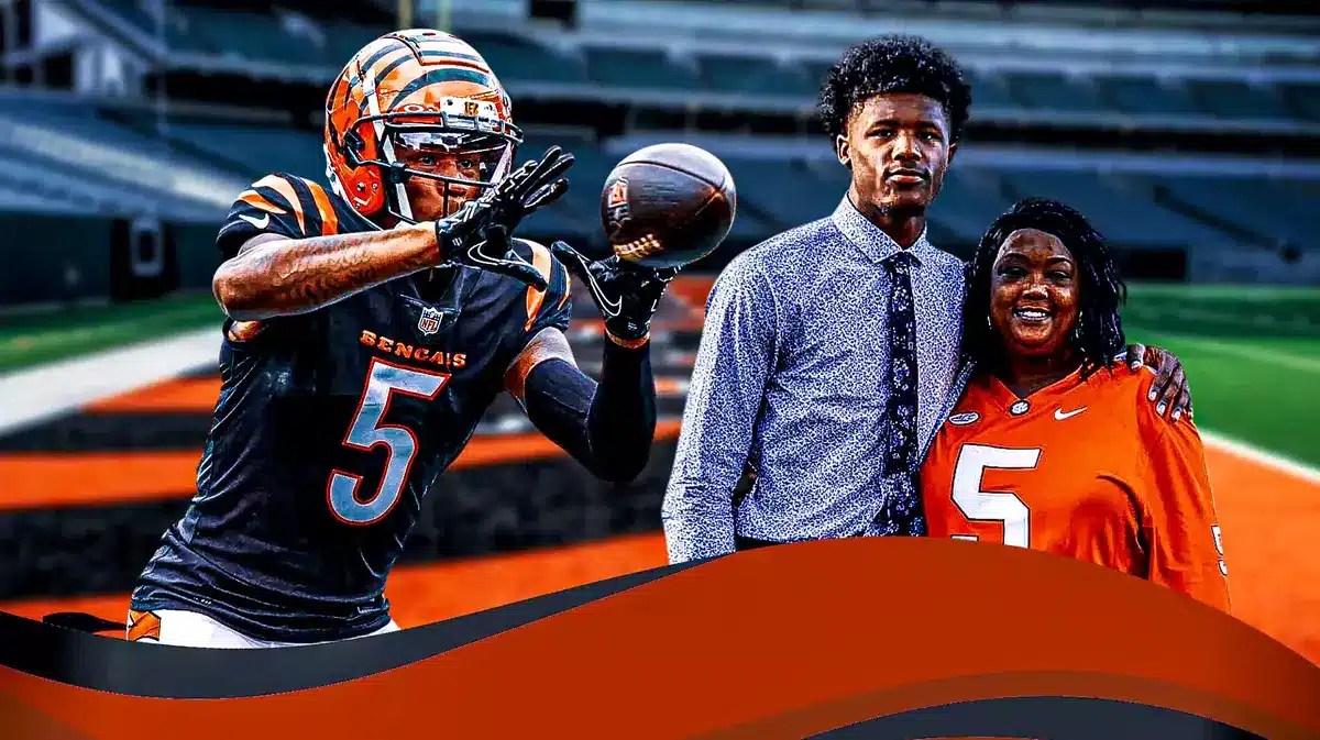 Tee Higgins and his mom