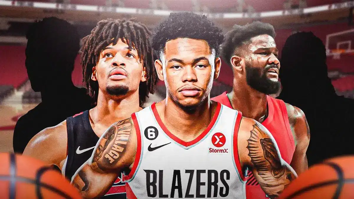 Blazers Anfernee Simons, Shaedon Sharpe, Deandre Ayton