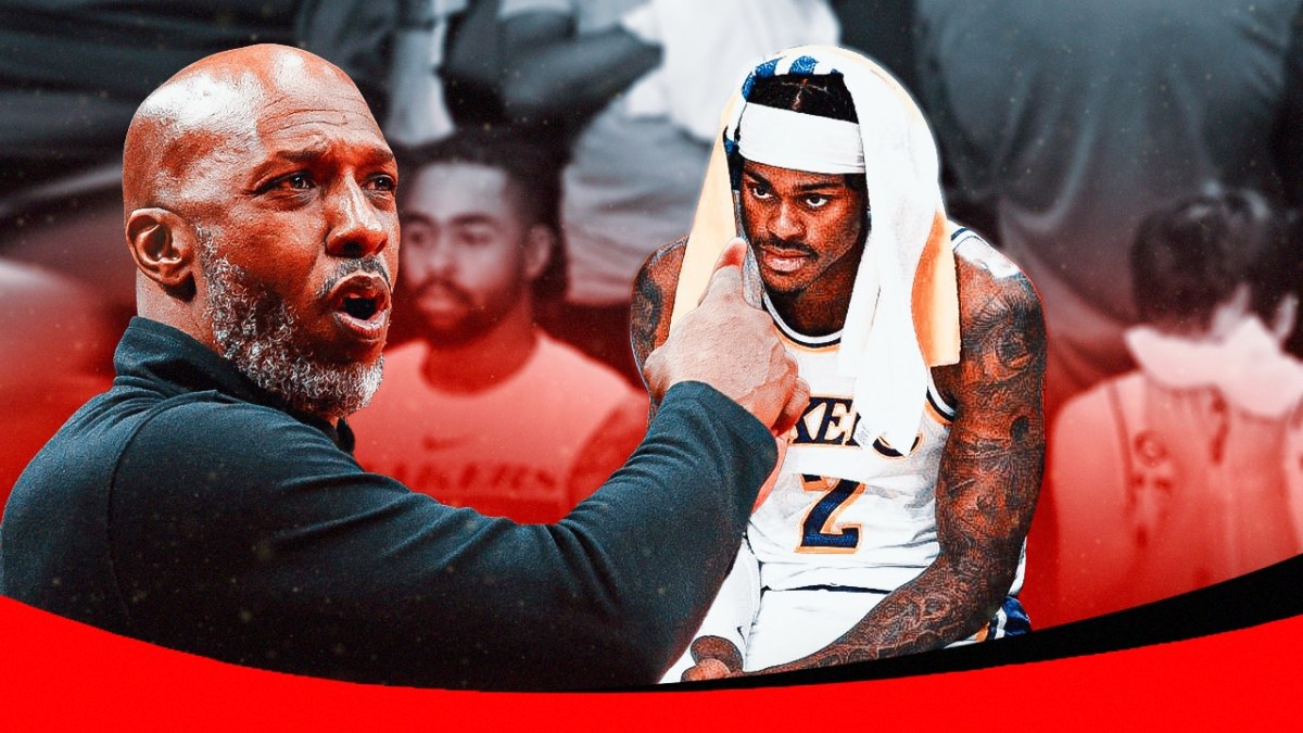 Blazers coach Chauncey Billups and Jarred Vanderbilt