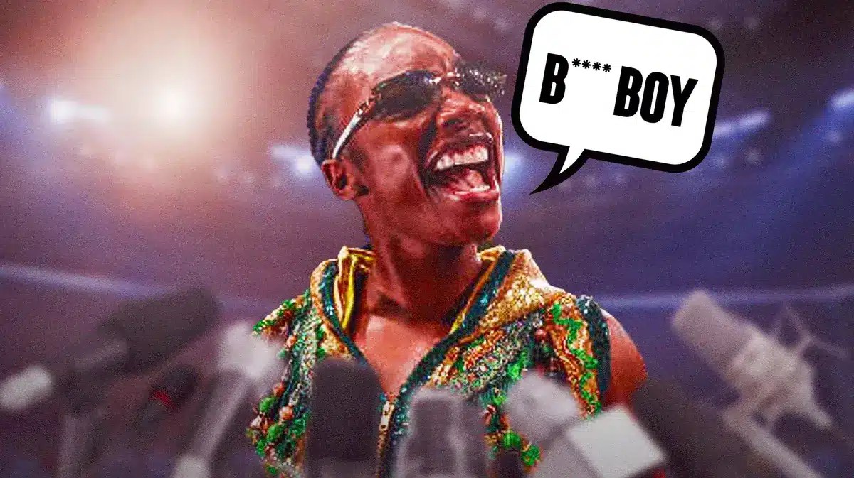 Claressa Shields saying ‘b**** boy’ in a boxing ring