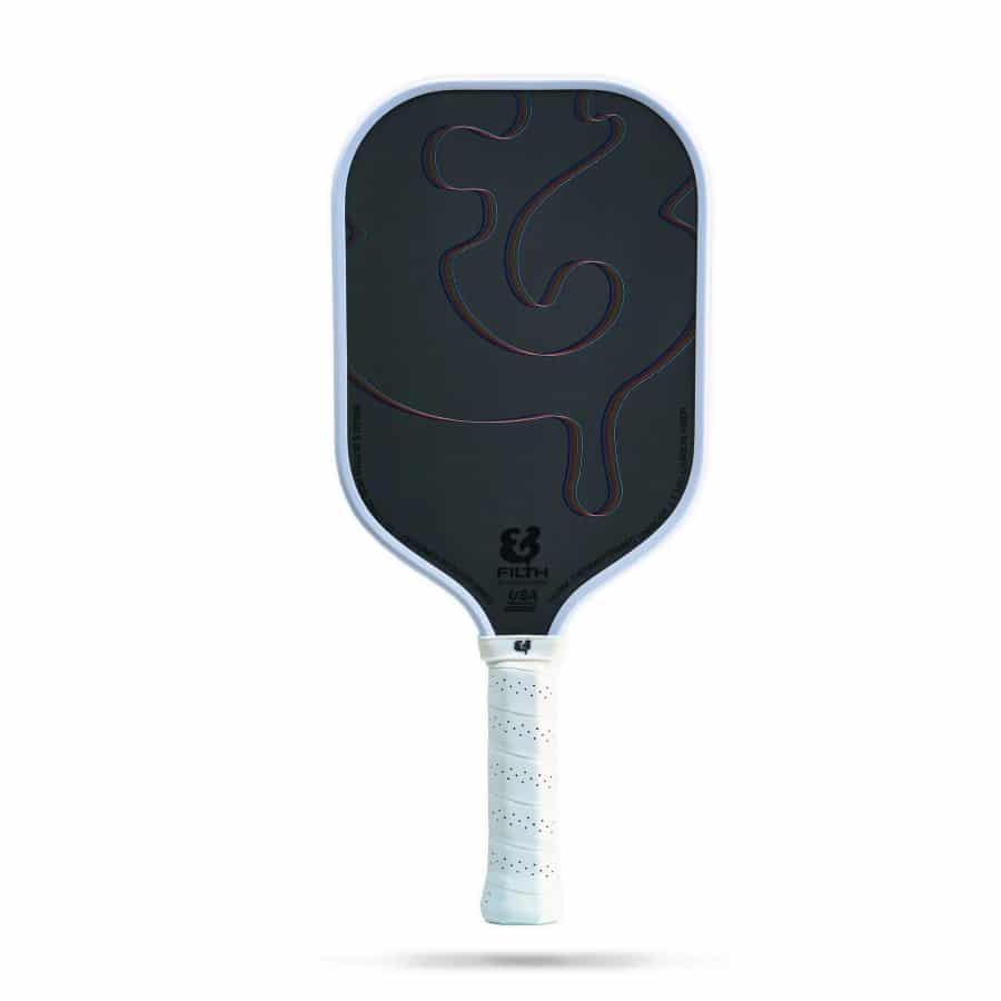 Bread & Butter The Filth 16mm Pickleball Paddle - White/White colorway on a white background.