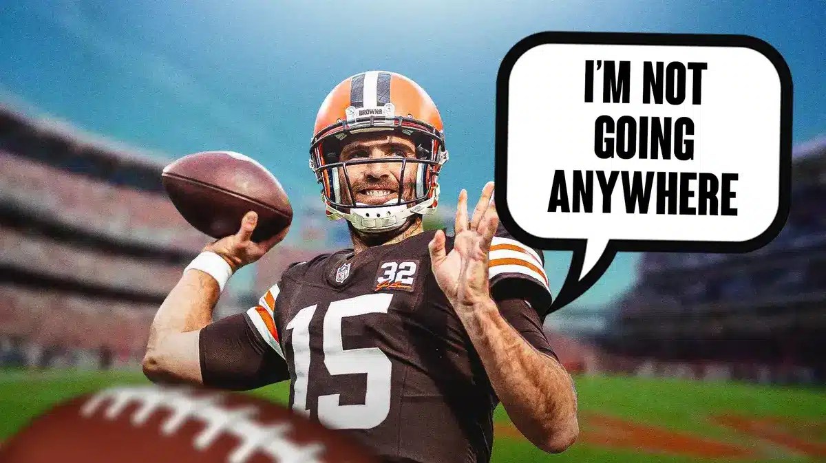 Joe Flacco saying "I'm not going anywhere"