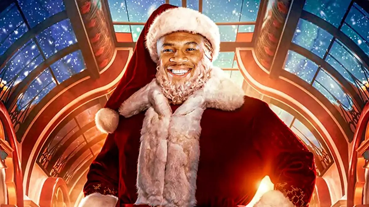 Bucks star Giannis Antetokounmpo as Santa Claus