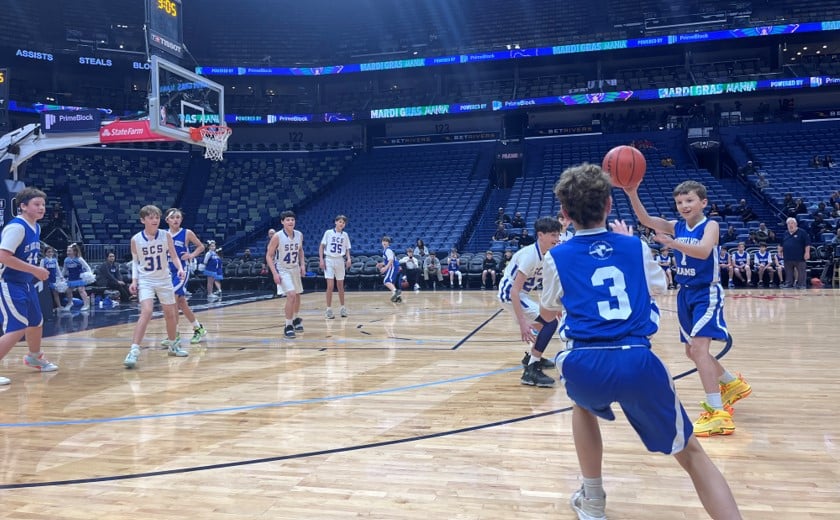Smoothie King Center during Court of Dreams game.