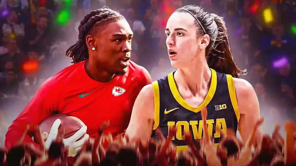 Iowa basketball star Caitlin Clark has nice moment with Chiefs' Rashee Rice