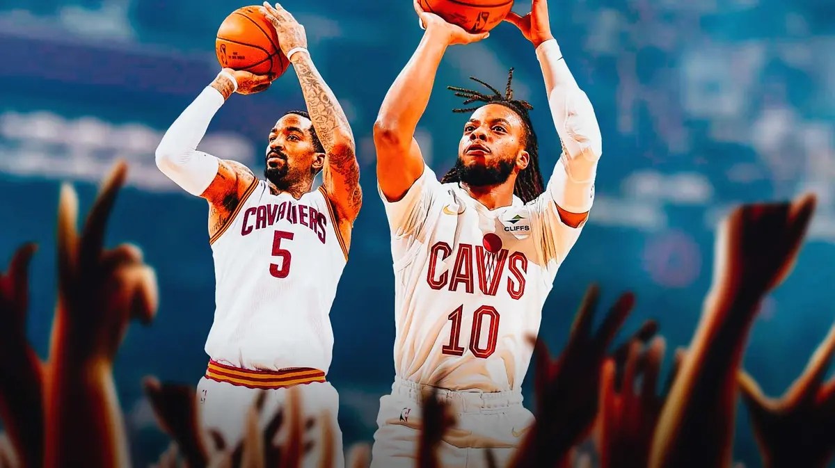 Cavs guard Darius Garland and J.R. Smith