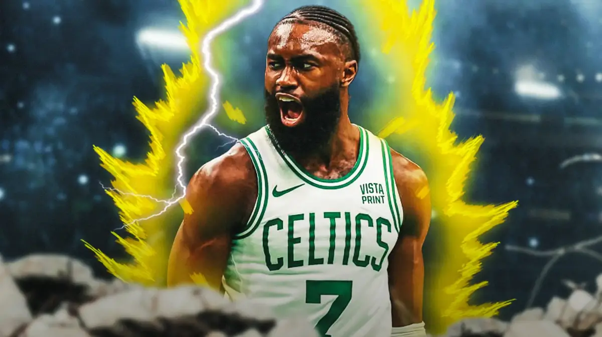 Jaylen Brown with Super Saiyan Aura