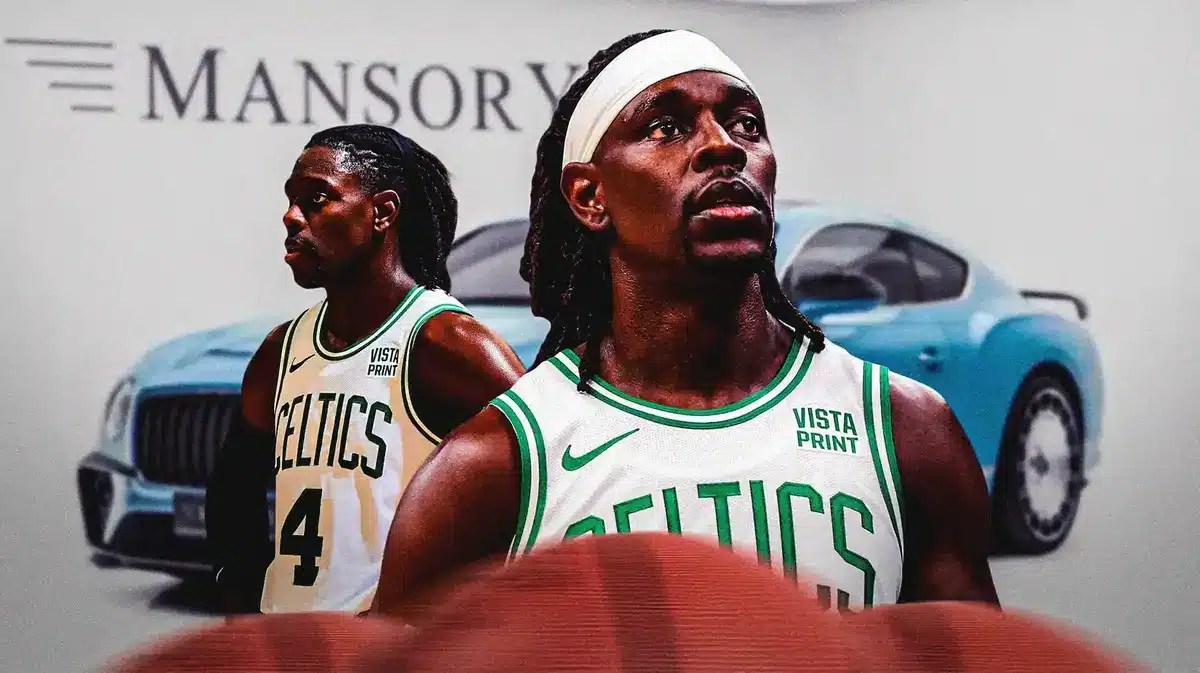 Jrue Holiday in front of a car from his collection.