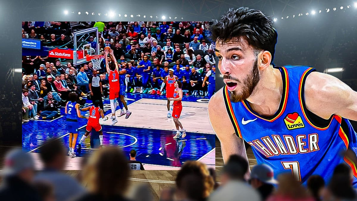 Chet Holmgren (Thunder) with woke eyes