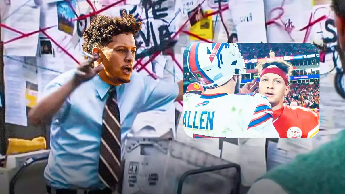 Patrick Mahomes (Chierfs) as the explaining guy meme