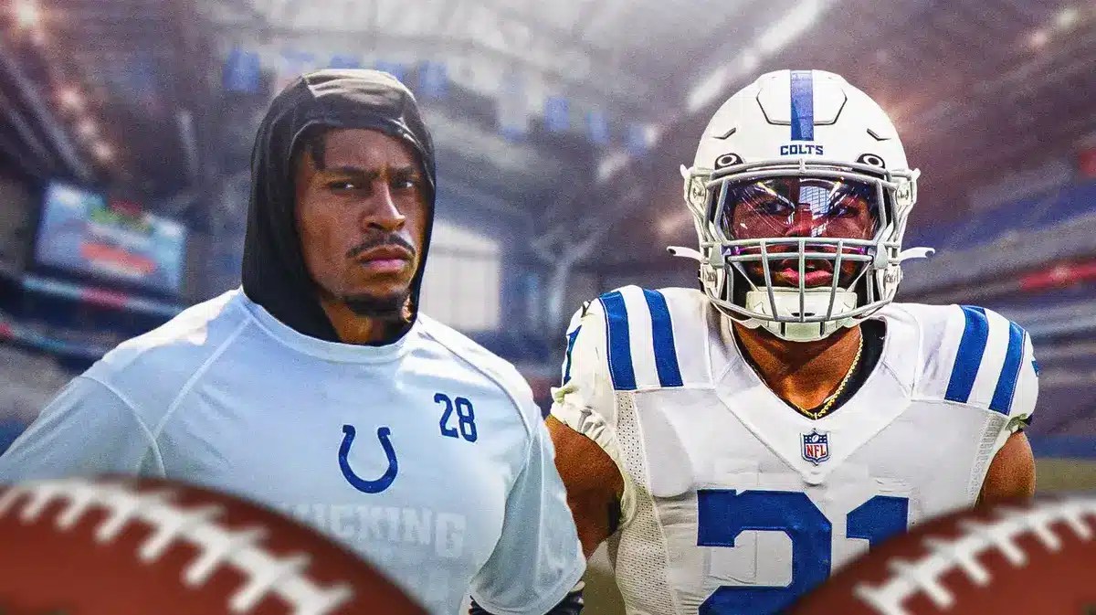 Colts running backs Jonathan Taylor and Zack Moss