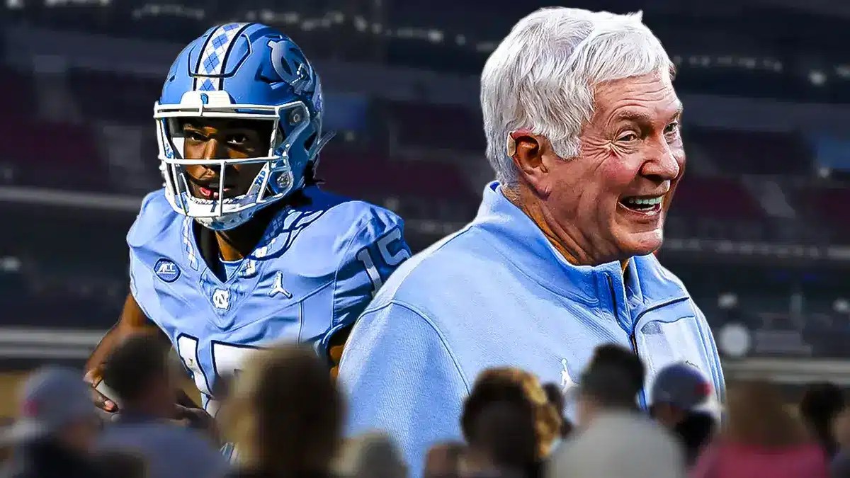 North Carolina Mack Brown and Conner Harrell with Max Johnson amid West Virginia loss