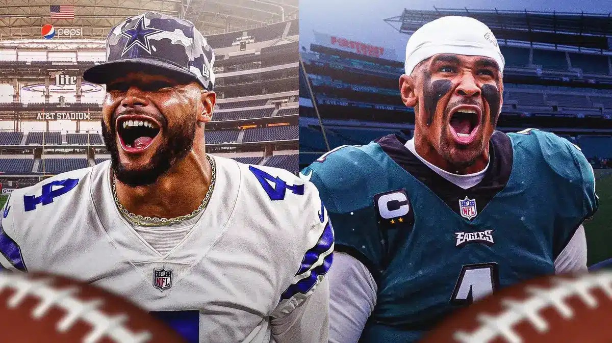 Cowboys QB Dak Prescott and Eagles QB Jalen Hurts
