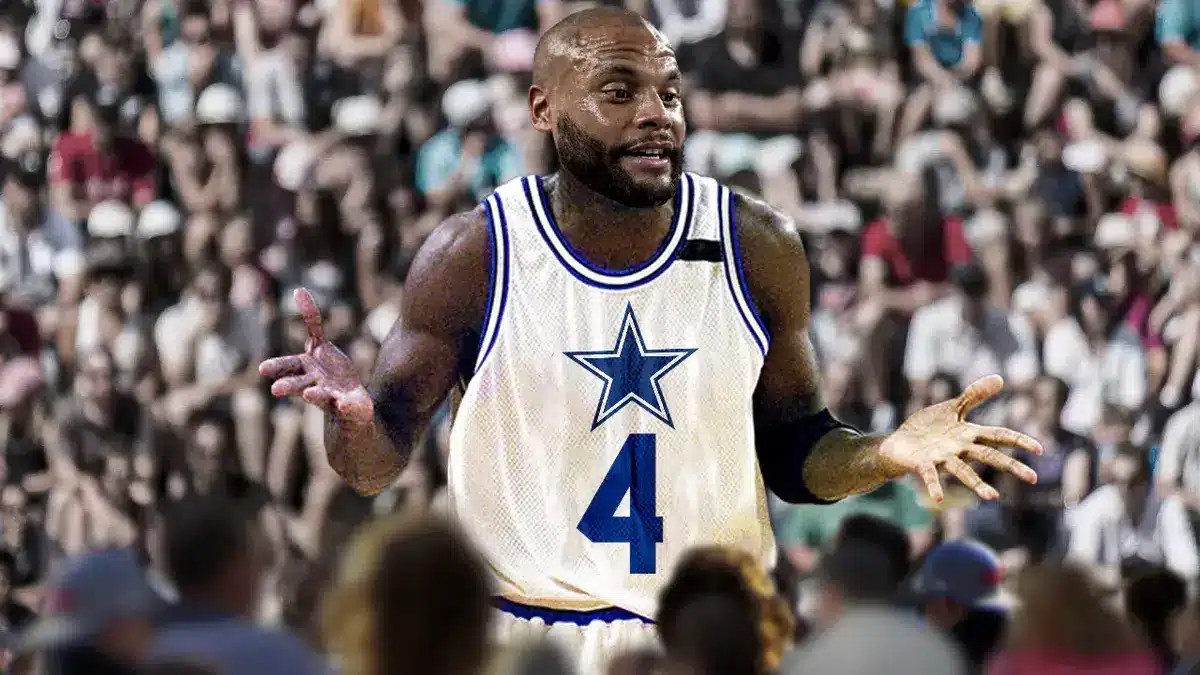 Dak Prescott (Cowboys) as Michael Jordan shrugging