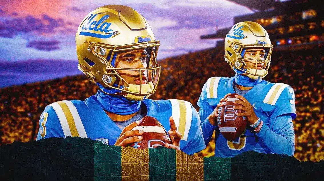 Oregon football, Ducks, Michigan football, Dante Moore, Dillon Gabriel, Dante Moore with Oregon football stadium in the background