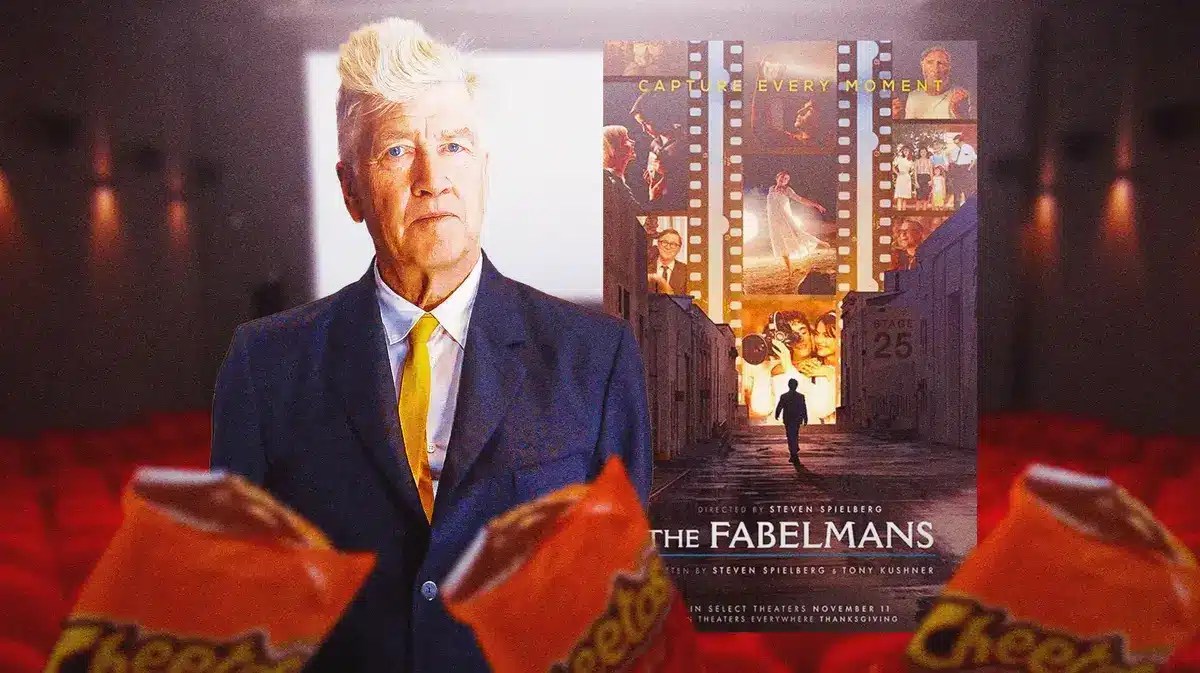 David Lynch next to The Fablemans poster and Cheetos across bottom of thumbnail.