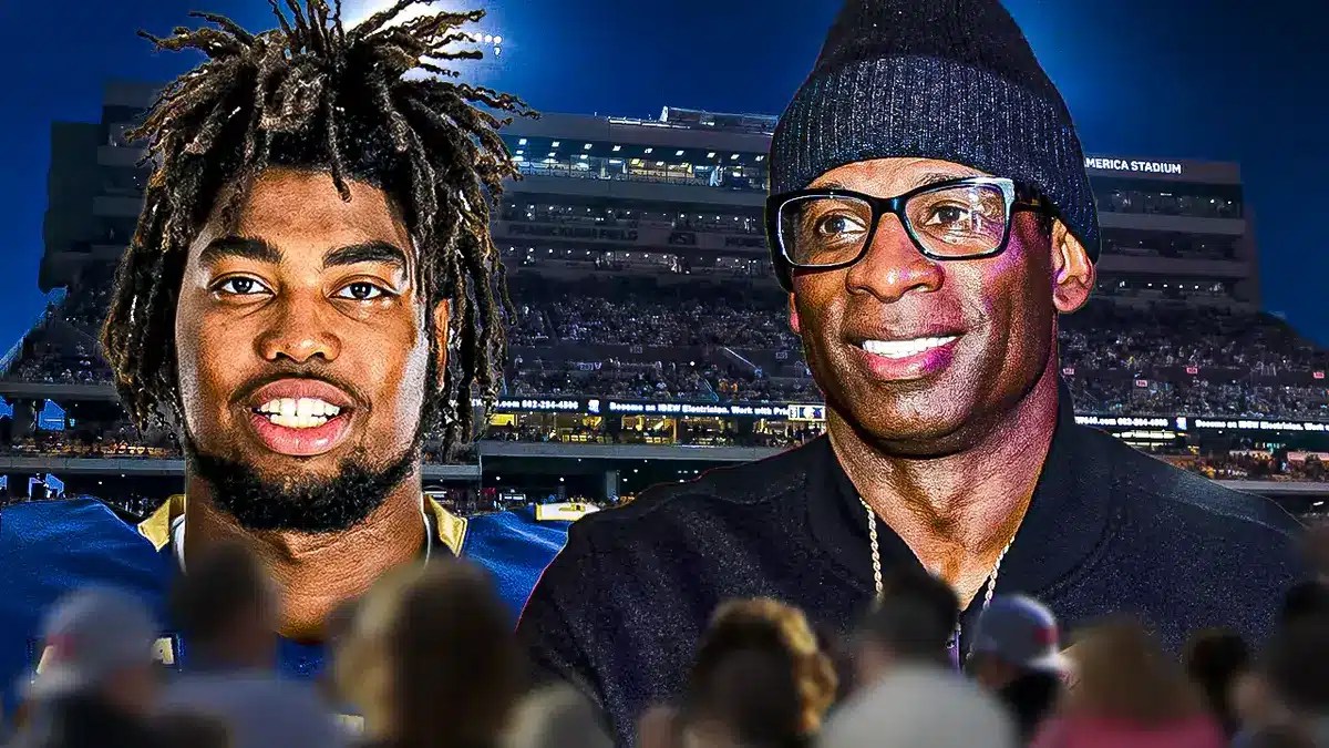 Colorado football coach Deion Sanders and Phillip Houston