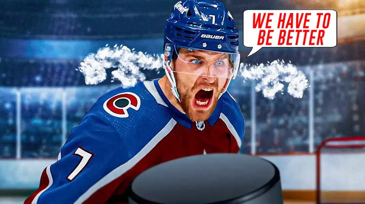 Devon Toews looking angry