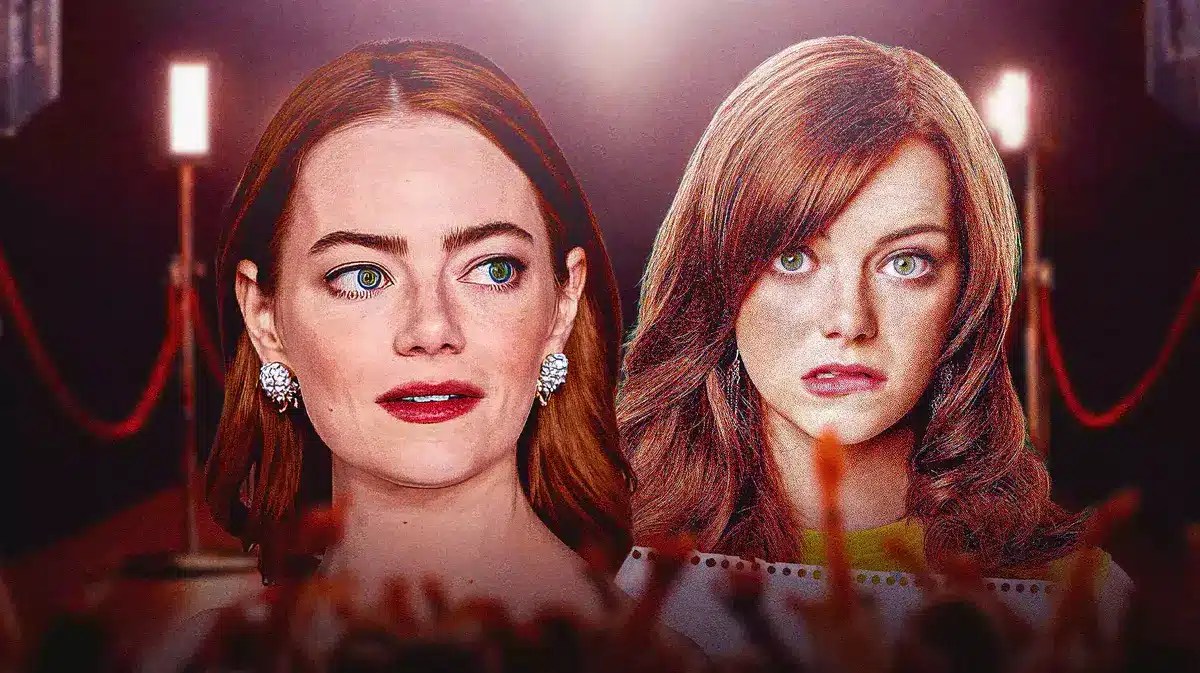 Emma Stone and her character Olive from Easy A.