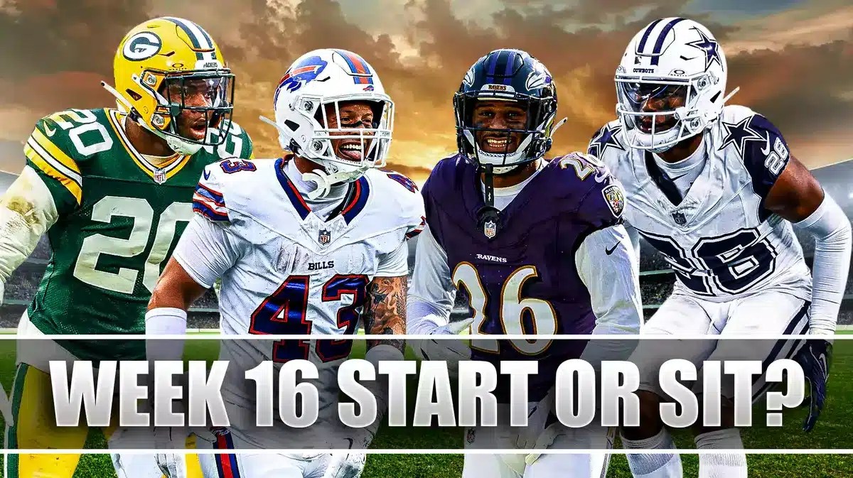 Here we have fantasy football Defenses Terrel Bernard, Rudy Ford, Geno Stone, and DaRon Bland with the NFL wallpaper background.