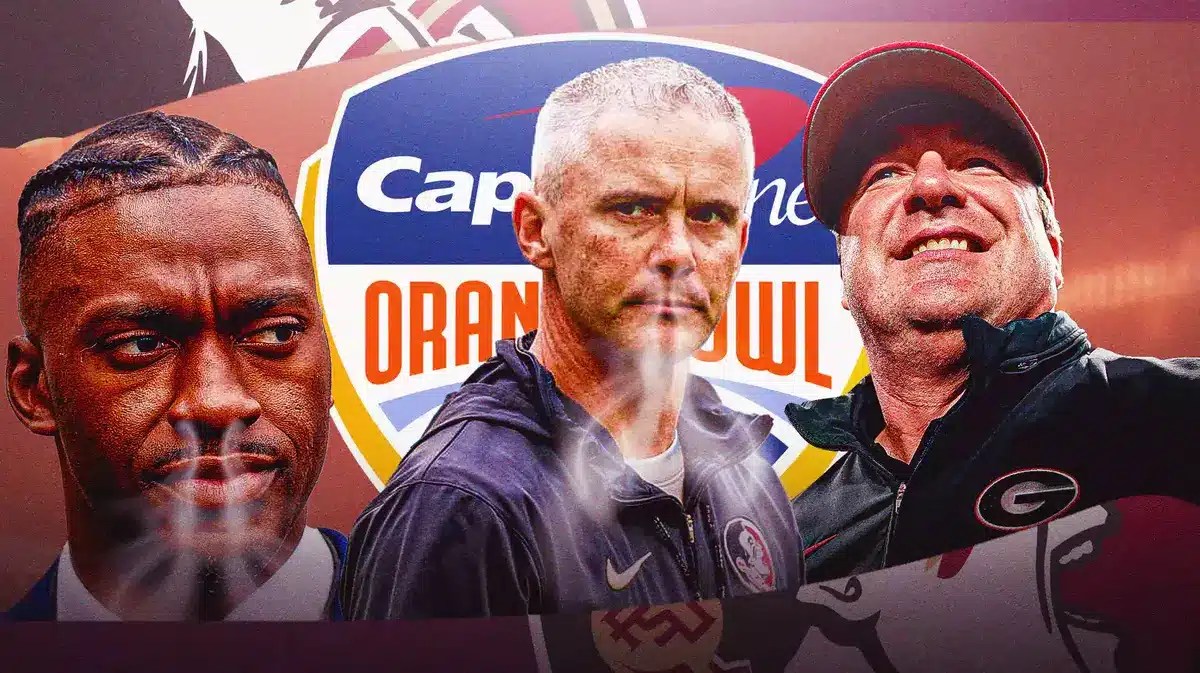 Florida State football HC Mike Norvell with Robert Griffin III after Orange Bowl loss to Georgia