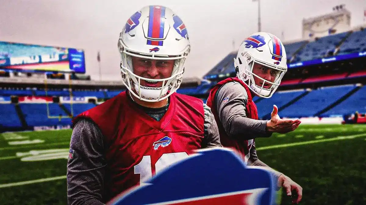 Matt Araiza in Buffalo Bills gear