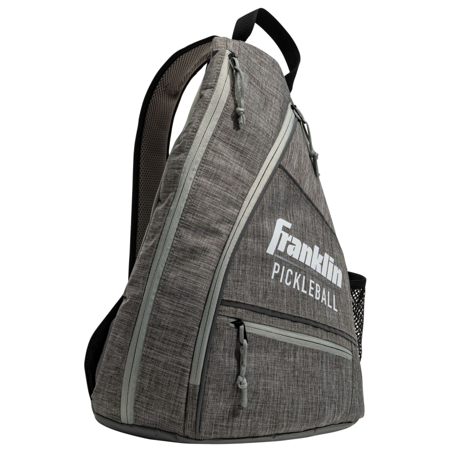 Franklin Pickleball-X Elite Performance Sling Bag - Gray colored on a white background.