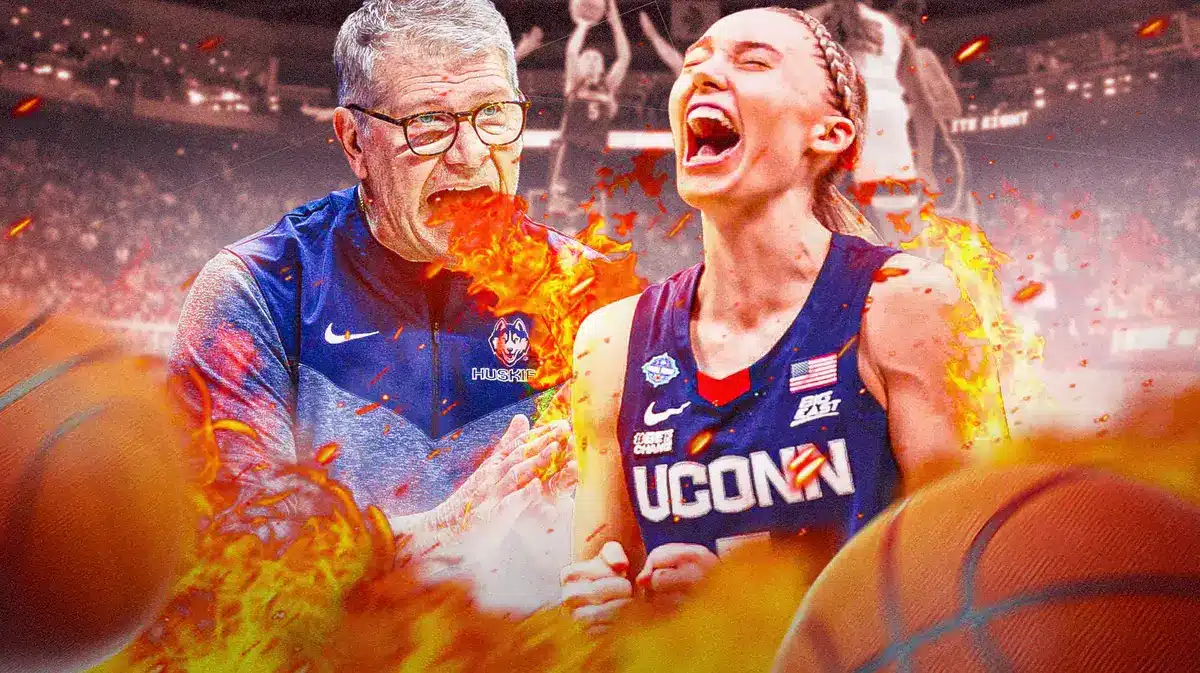 - UConn women’s basketball coach Geno Auriemma “breathing fire” at UConn women’s basketball player Paige Bueckers