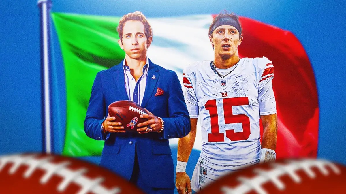 Giants QB Tommy DeVito and his agent, Sean Stellato.