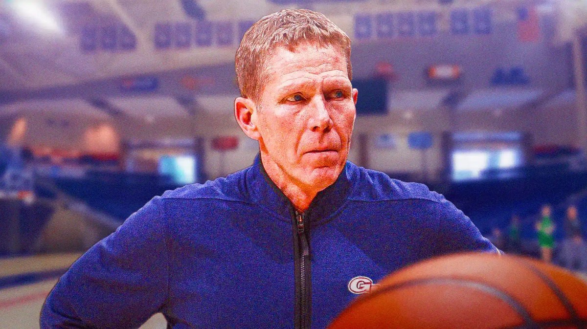 Mark Few, Gonzaga basketball, Jon Rothstein, Bulldogs, Mark Few Gonzaga, Mark Few with Gonzaga basketball arena in the background