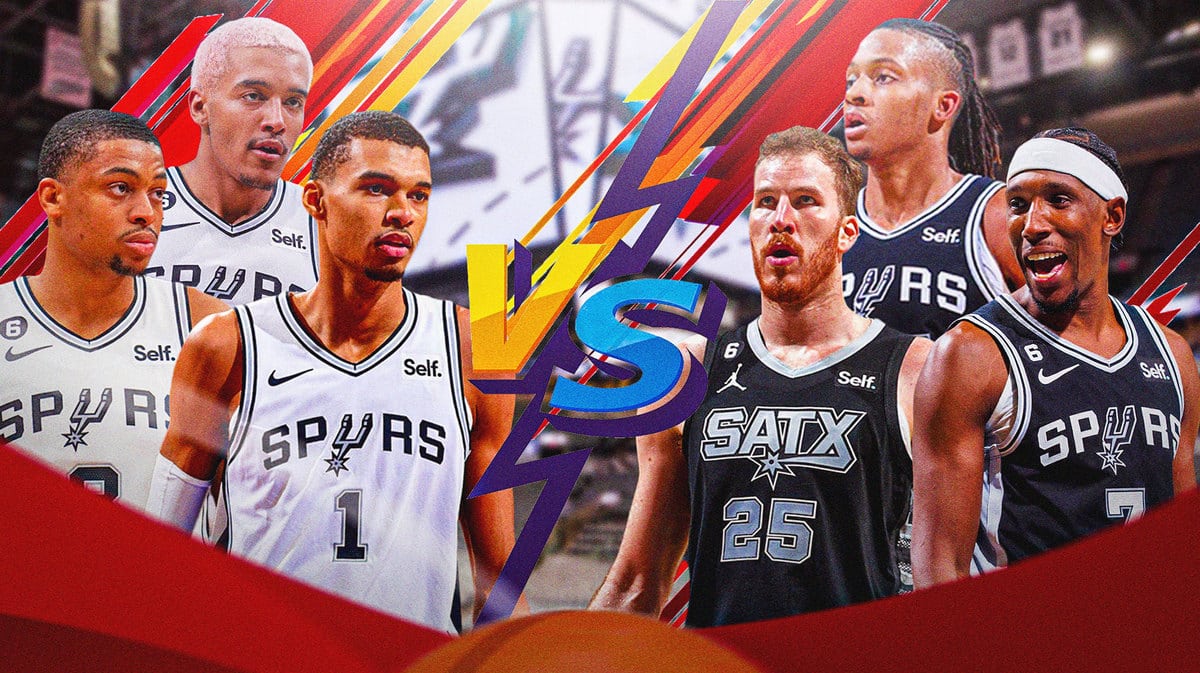 Victor Wembanyama and the 2023-24 Spurs vs the 2022-23 Spurs who had a 16-game losing streak.