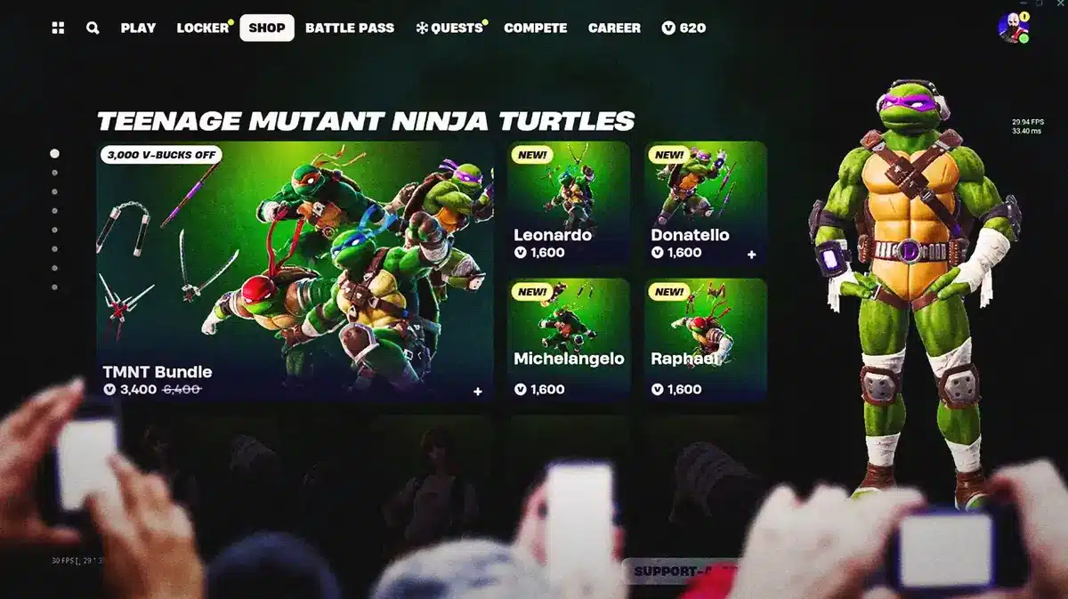 All Fortnite x TMNT Skins and How to Get Them?