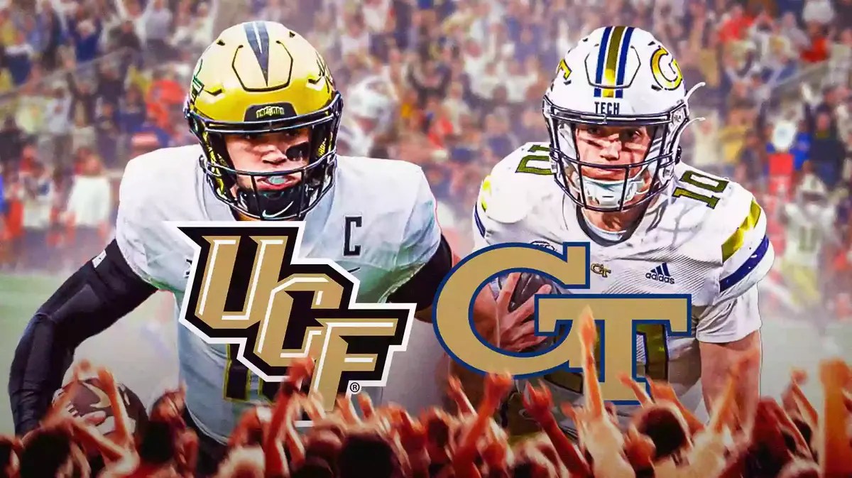John Rhys Plumlee, UCF logo vs. Haynes King, Georgia Tech logo.