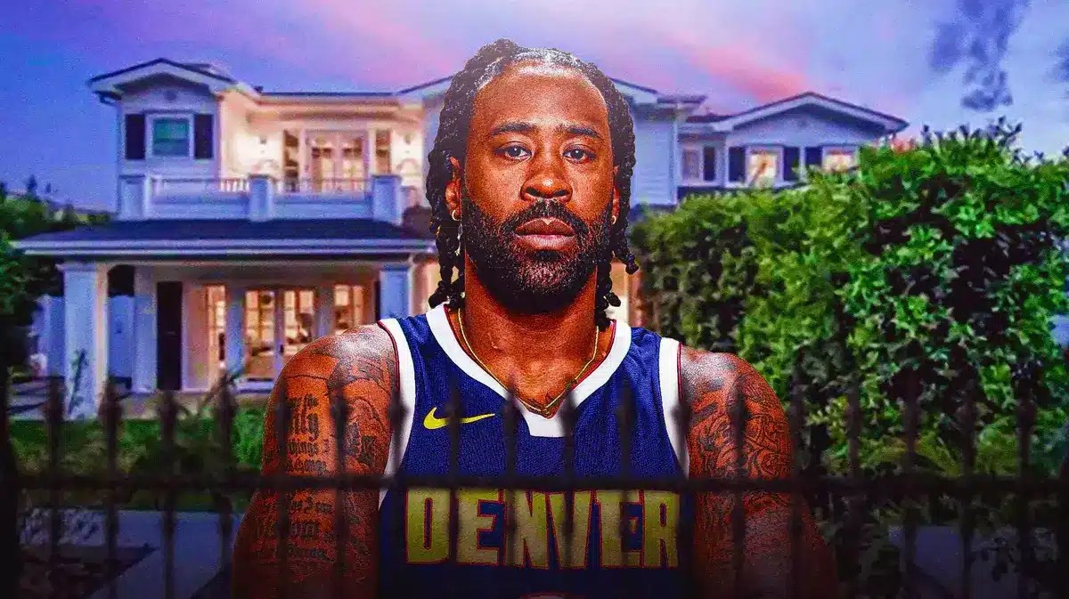 DeAndre Jordan in front of his former mansion in Los Angeles.