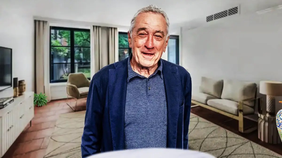 Actor Robert De Niro in front of his former Townhouse in New York City.