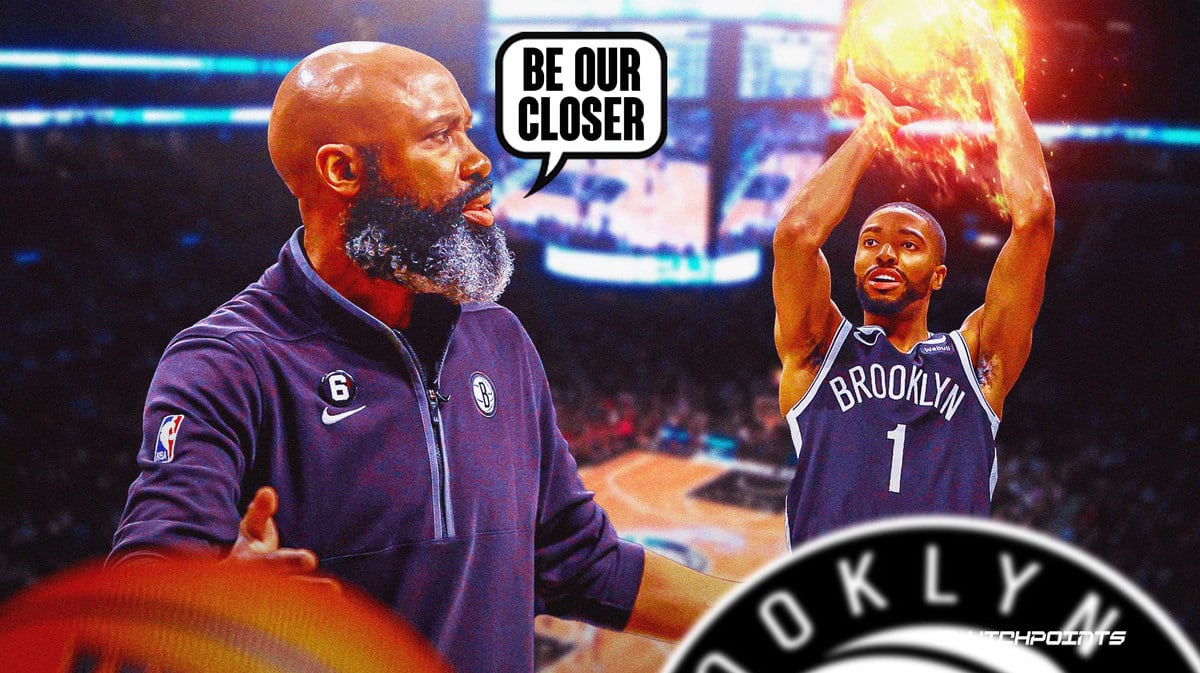 Mikal Bridges shooting the ball on fire