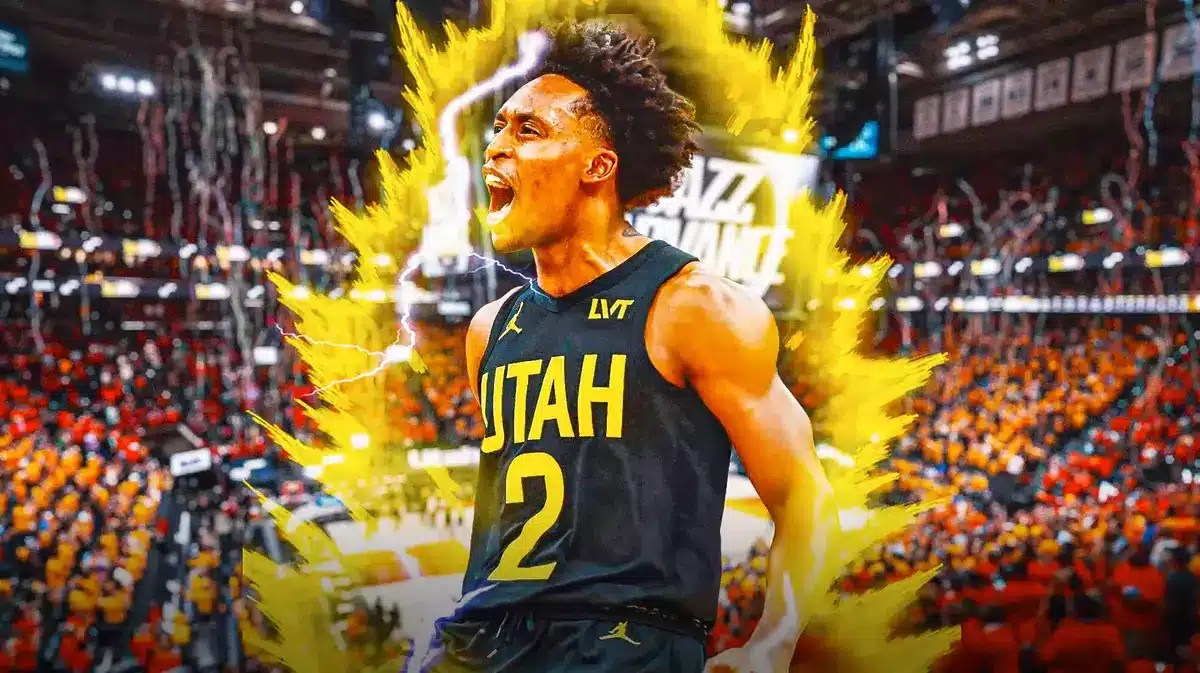 Utah Jazz guard Collin Sexton fired up with Super Saiyan aura