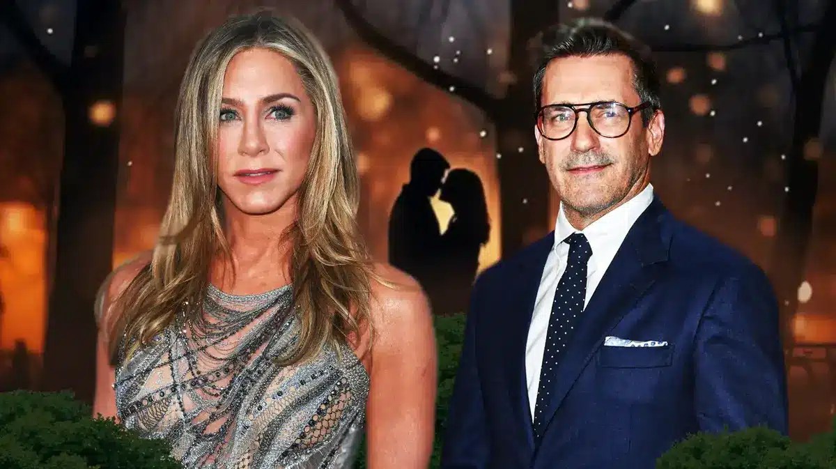 Jennifer Aniston with Jon Hamm.