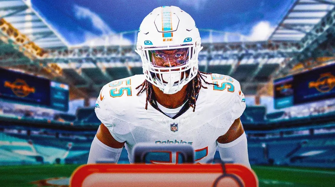 Miami Dolphins linebacker Jerome Baker.