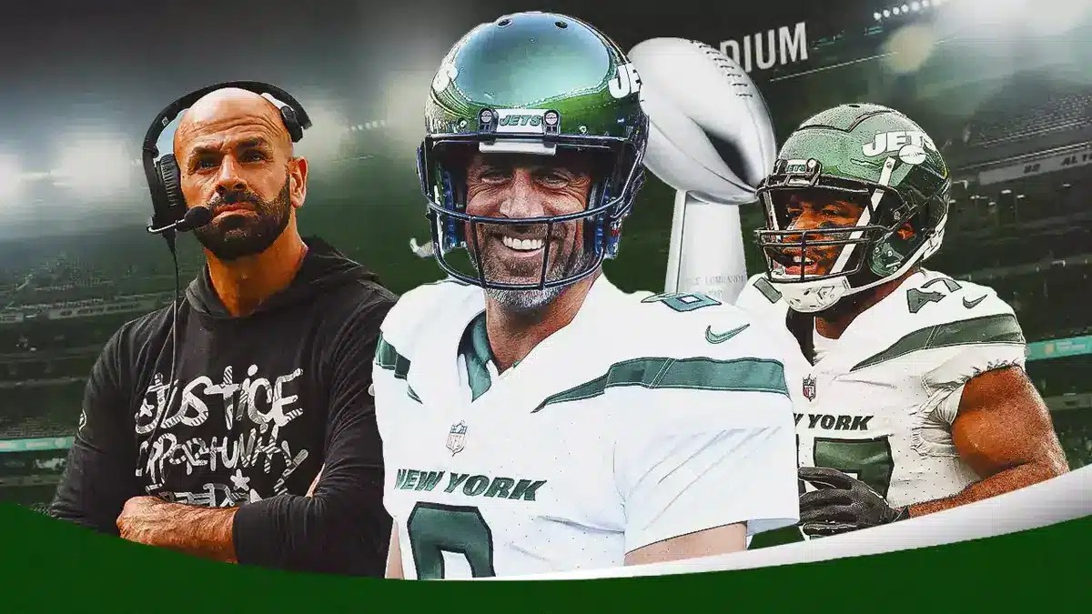 Trevor Siemian and Zach Wilson mentor Aaron Rodgers with Jets HC Robert Saleh