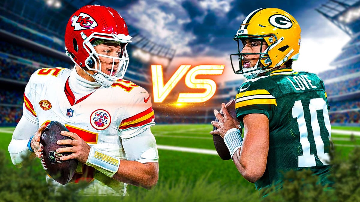 Packers QB and Matt LaFleur mentee Jordan Love with Chiefs Patrick Mahomes