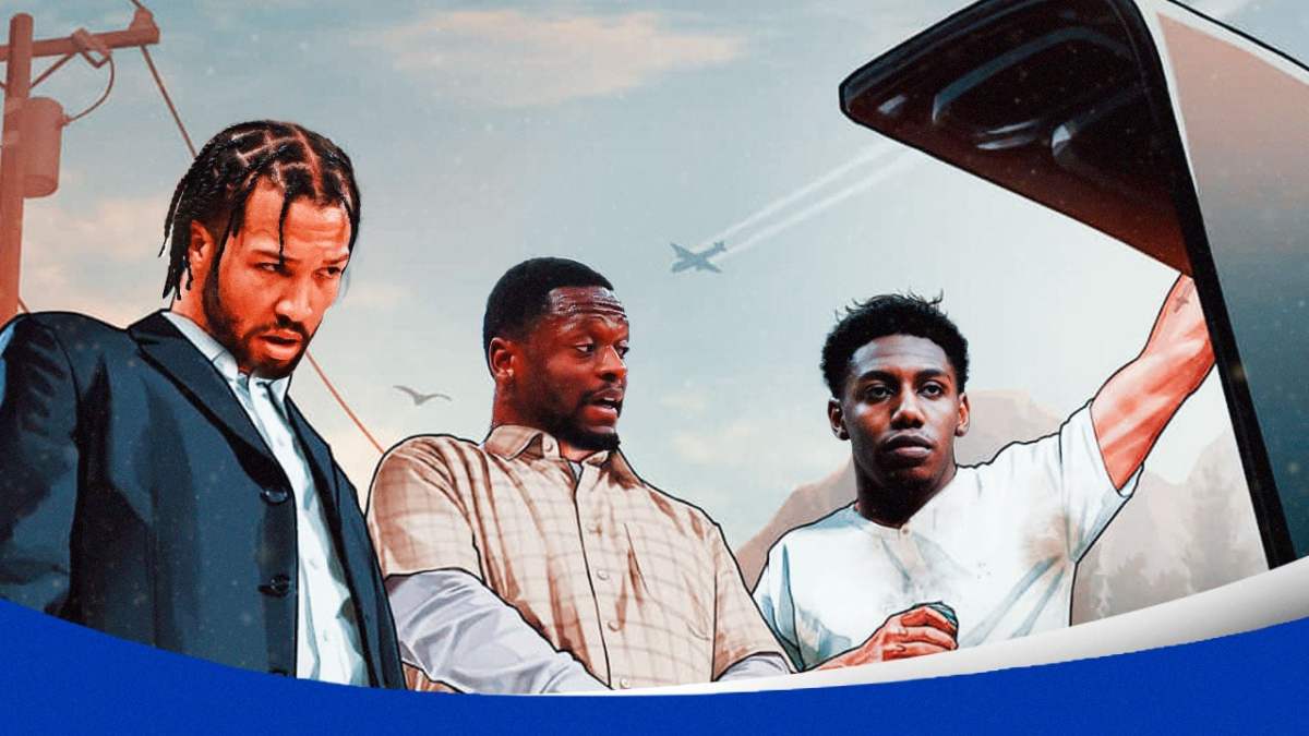 Knicks' Julius Randle in the middle with Jalen Brunson and RJ Barrett as GTA guys