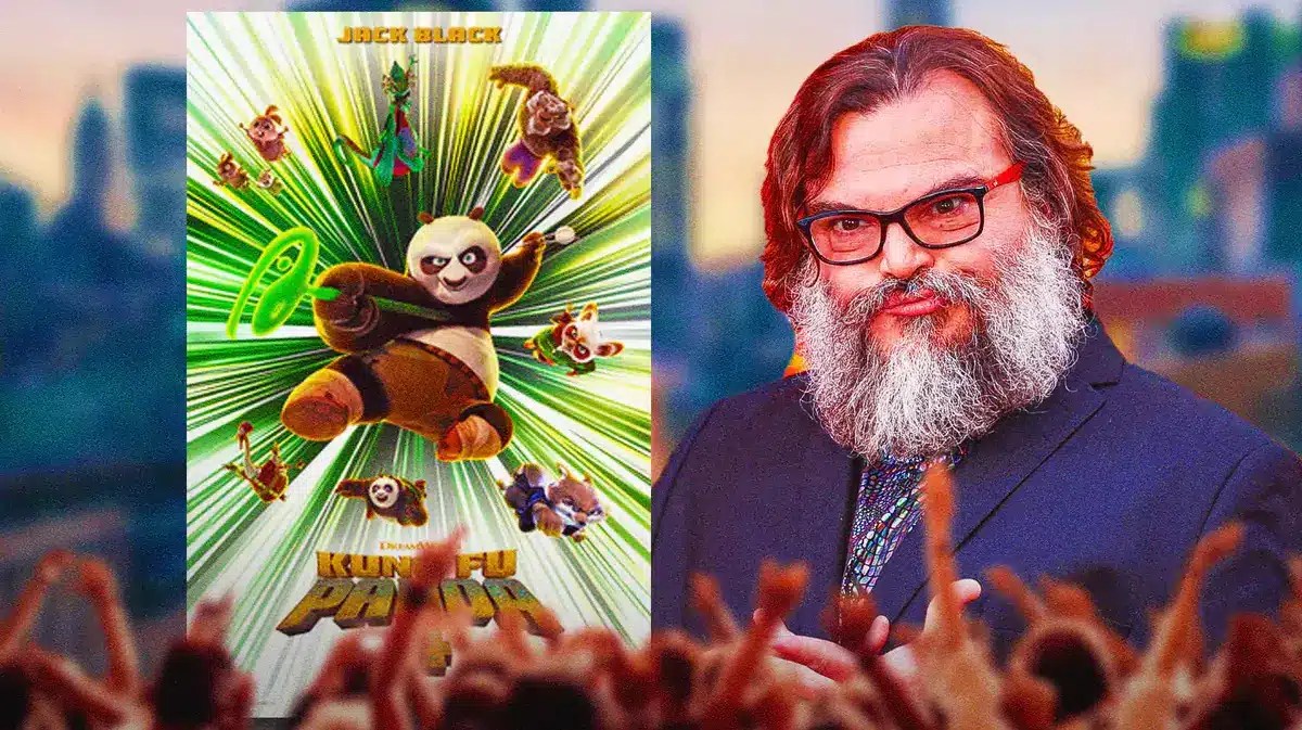 Kung Fu Panda 4 poster with Jack Black.