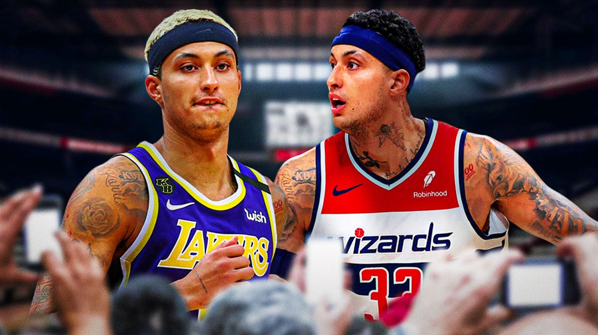 Kyle Kuzma playing for the Lakers and the Wizards.