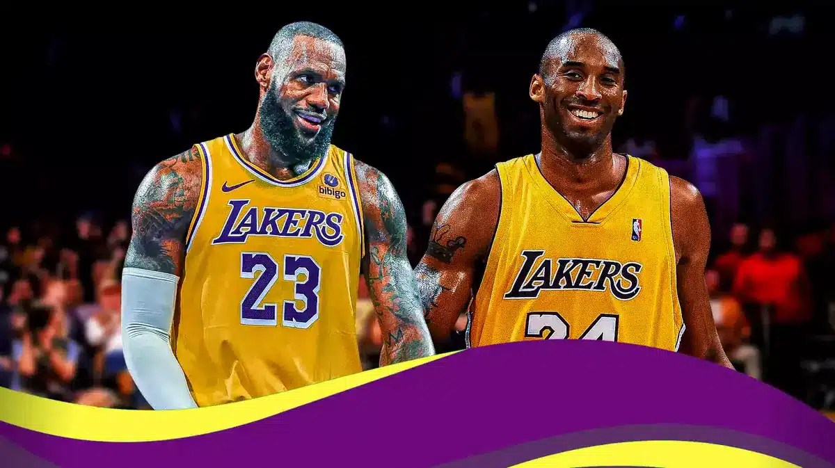 Lakers legends LeBron James and Kobe Bryant