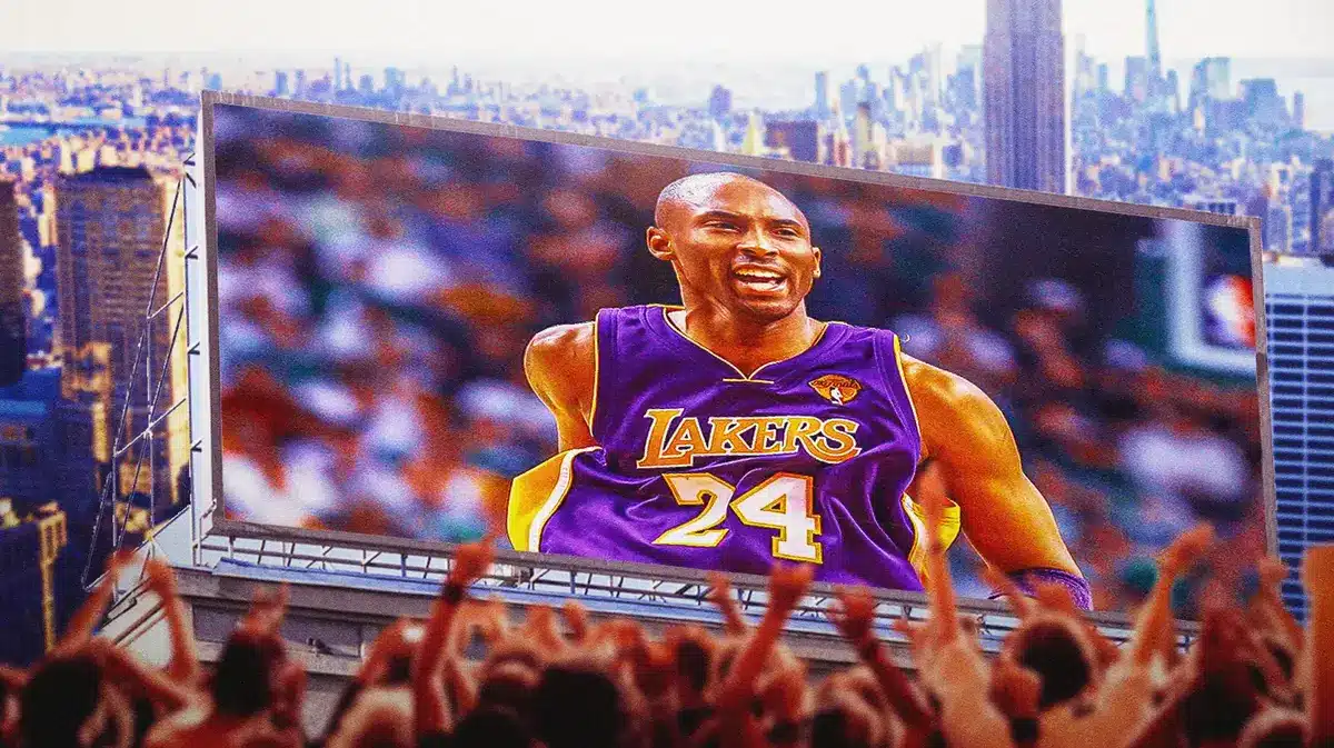 Lakers legend Kobe Bryant billboard New York City