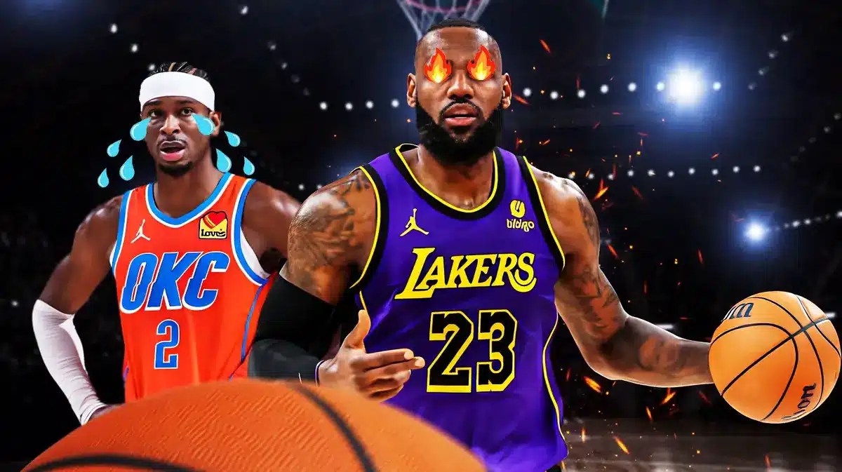 LeBron James with fire in his eyes. Shai Gilgeous-Alexander with animated tears