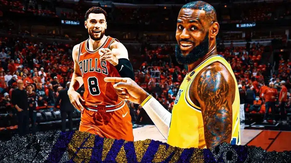 Zach LaVine and LeBron James