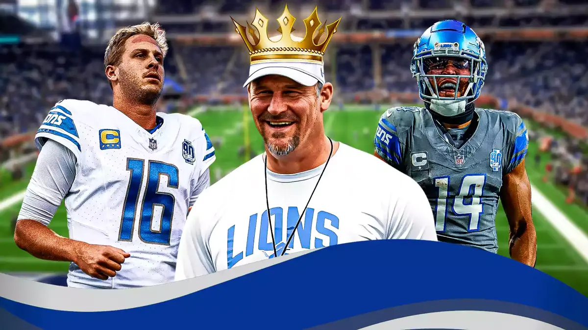 Lions Dan Campbell, Jared Goff, Amon-Ra St Brown after win over Vikings